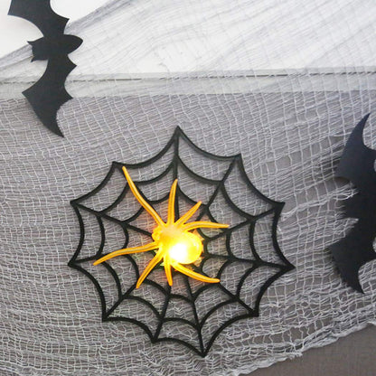 Arjoos | Light-Up Halloween Spider Web Prop – Glowing Novelty Decoration for Haunted House, Yard, or Party | Creepy Crawly Halloween Decor with Lights | Halloween Party Supplies | Pack of 1