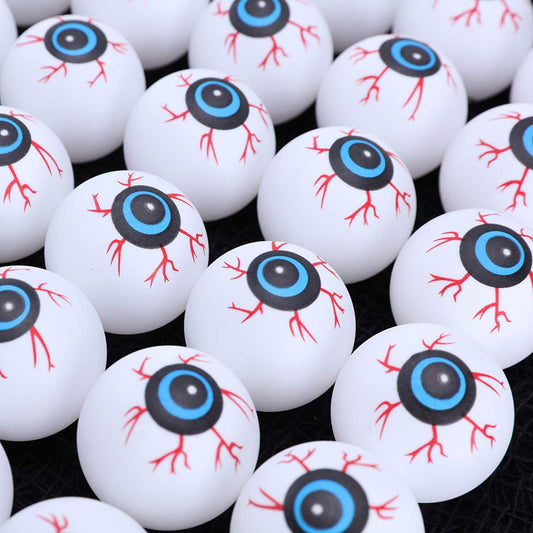 Arjoos | Plastic Halloween Eye Ball - Scary Ping Pong Eye Ball  | Trick or Treat Party Semicircle Eyes for Teenage and Adult Cosplay ( One Pack of 6 Eye Ball) | Halloween Party Supplies