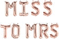 Arjoos | Rose Gold Miss to MRS Balloons Banner Foil Letters | Balloons for Bachelorette Party, Wedding, Bridal Shower | Party supplies Kit For Birthday Parties .