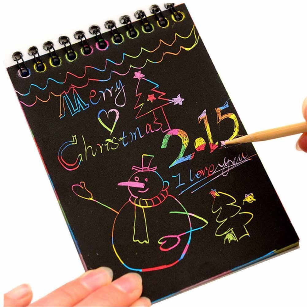 Arjoos | A4 Rainbow Art Scratch Paper Book Sheets | COMBO Sketch Pad ...