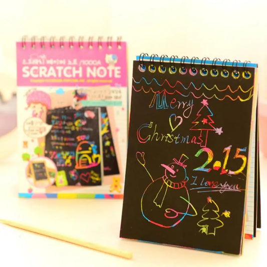 Arjoos | Rainbow Big Scratch Notes Scratch | Art Paper Cards | Magic Painting Paper with Drawing Stick for Kids | Toy Children Drawing Toys Craft | 3+yr