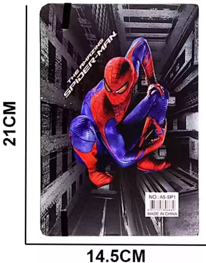 Arjoos |Spider-Man Theme Diary with Magnetic Closure for Kids – Perfect Notebook for Boys and Girls – Great for Writing, Drawing, and Daily Journaling | Return Gifts For Kids - Pack of 1 - ( Multicolour ) .