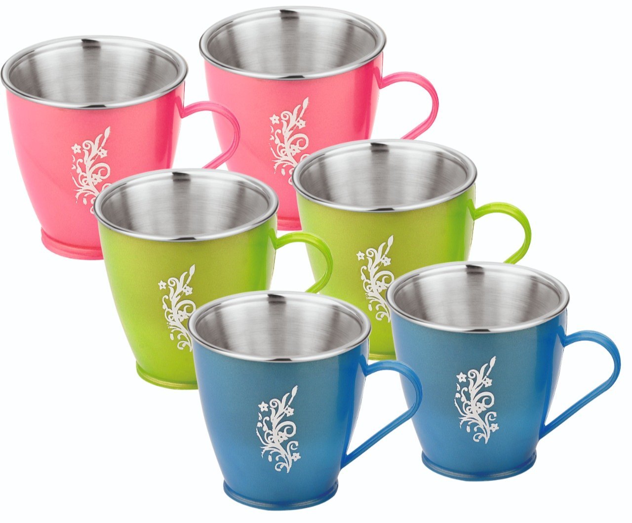 Arjoos | 1Pcs Plastic, Stainless Steel Coffee or tea mug set for children use | for both boys and girls | Return Gift For Kids - ( Pack of 1 , Multicolour )