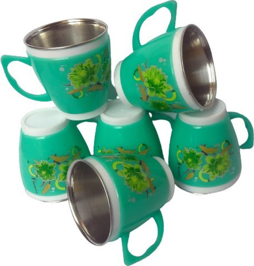 Arjoos | 1Pcs Plastic, Stainless Steel Coffee or tea mug set for children use | for both boys and girls | Return Gift For Kids - ( Pack of 1 , Multicolour )