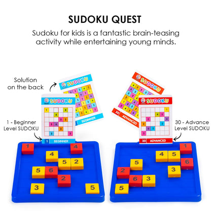 Arjoos | Sudoku Quest | Compact Mind Puzzle Game for Kids & Adults | Travel Board Game | Birthday Gifts for Kids - Pack of 1 - ( Ages - 3+ )
