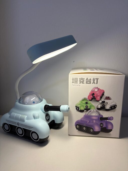 Arjoos | Tank Shape LED Table Lamp for Kids – Cool Desk Light for Study & Bedroom | Eye-Friendly Night Lamp with Adjustable Design | Fun Gift for Boys & Girls | Birthday Gifts for Kids - Pack of 1 - ( Ages - 3+ )