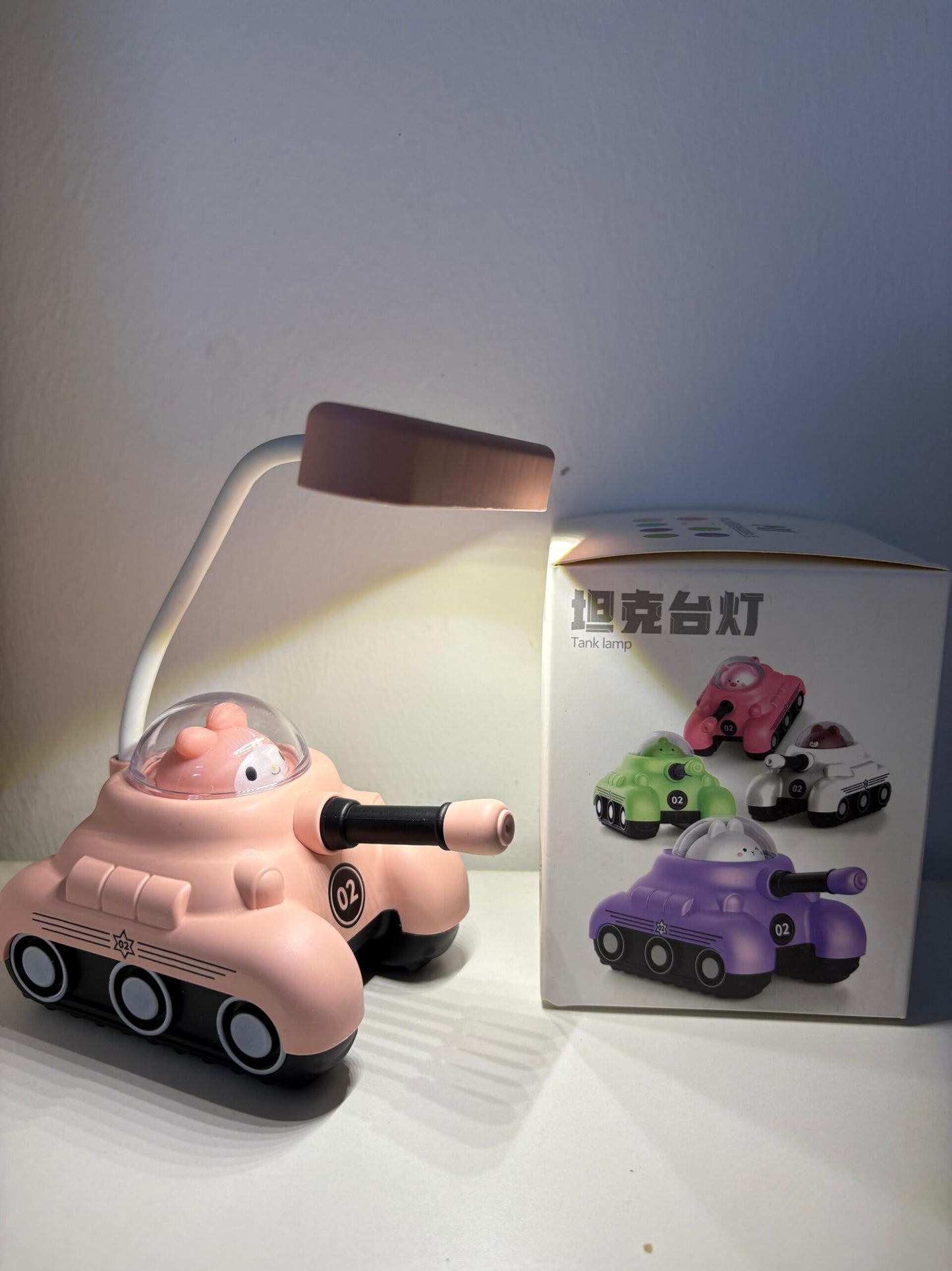 Arjoos | Tank Shape LED Table Lamp for Kids – Cool Desk Light for Study & Bedroom | Eye-Friendly Night Lamp with Adjustable Design | Fun Gift for Boys & Girls | Birthday Gifts for Kids - Pack of 1 - ( Ages - 3+ )