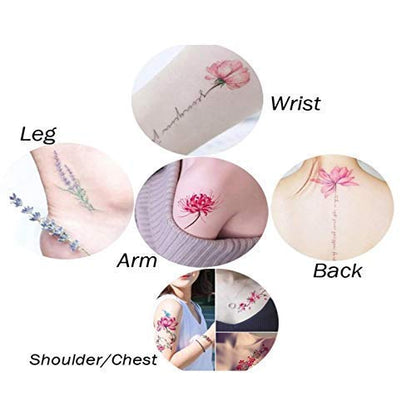 Arjoos | Temporary Tattoos (Set of 1 Booklets) for All Age Group | Cute Style | 200+ Tattoo Designs | Body Art Stickers for Fun Party | Kids Birthday Return Gifts