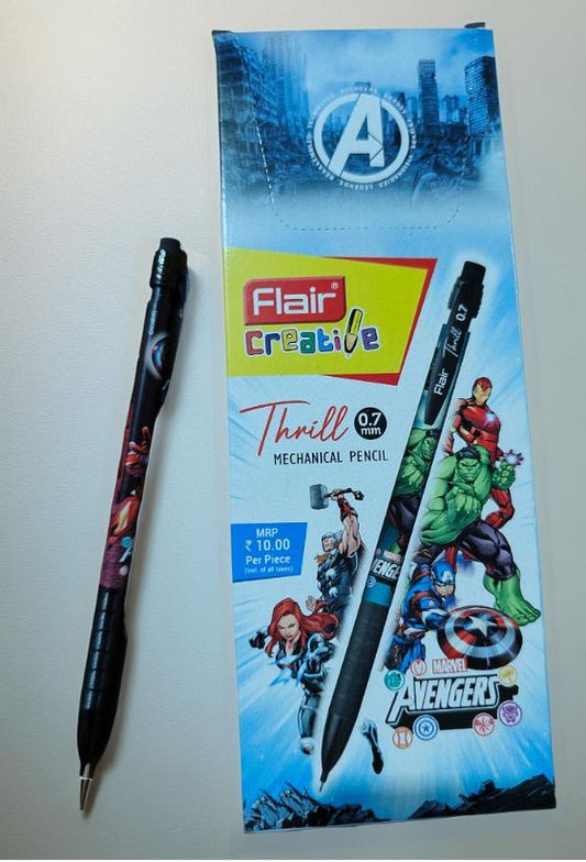 Arjoos | Thrill 0.7mm Mechanical Pencil |  Premium Fine Tip Pencil for Smooth Writing & Drawing | Ideal for Students, Exams & Office Use | Birthday Gifts for Kids - Pack of 1