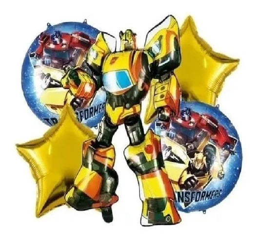 Arjoos | Transformer BumbleBee Theme Foil Balloons for Birthday, Baby Shower, Kids Party Decorations | Tranformers theme Birthday Decorations for Boys,Girls |Party supplies Kit For Birthday Parties - ( Pack of 1 , Yellow )