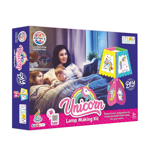 Arjoos | Unicorn DIY Toy Lamp Making Kit | Creative Craft Set with Easy Assembly, Multicolor LED Light, Perfect for Imaginative Play, Room Decor, and Gifts, Fun and Educational Activity for Children | Birthday Gift for Boys & Girls - ( Ages - 3+ )
