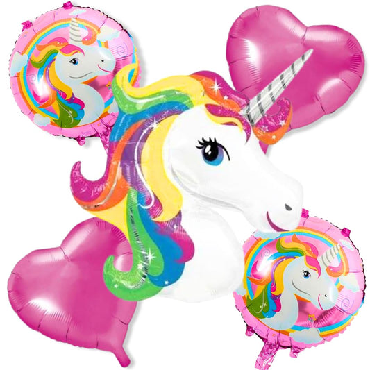 Arjoos | Unicorn Foil Balloon Set - Magical Birthday Party Decor, Colorful Unicorn Design, Perfect for Celebrations, Kids' Parties, Baby Showers, and  | Party supplies Kit For Birthday Parties - ( Pack of 1 )