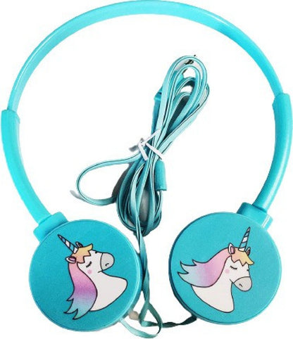 Arjoos | Trendy Unicorn Kids Headphones for Girls Kids Teens | Wired Headphones for Kids with Comfortable Headband | 3.5mm Jack and Over The Ear Headset Mic for School Online Classes and Best Gift Item | Multi-Colour variant