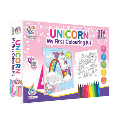 Arjoos | Unicorn My First Colouring Kit | DIY Activity Kit , 24 colouring sheets | Birthday Gifts for Kids  - Age - 3+Years
