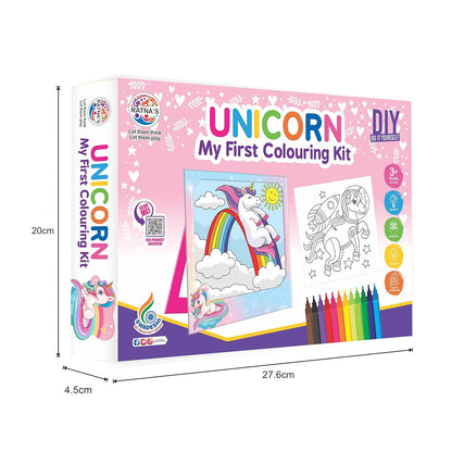 Arjoos | Unicorn My First Colouring Kit | DIY Activity Kit , 24 colouring sheets | Birthday Gifts for Kids  - Age - 3+Years