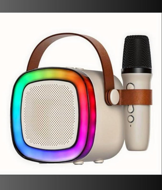Arjoos | Wireless Bluetooth Karaoke Speaker with Mic | LED Lights, Party Ready, Crystal Clear Sound | Perfect for Parties, Home Entertainment, and Singing | Birthday Gifts for Kids - Pack of 1 - ( Ages - 3+ )