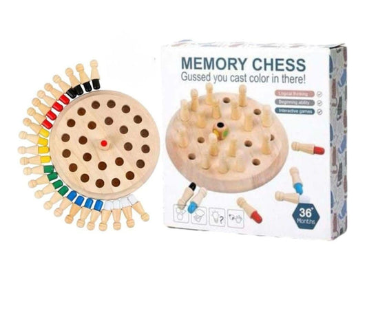 Arjoos | Children Wooden Memory Matchstick Chess Game | Educational Intelligent Logic Game  | Brainteaser Kid Intelligence IQ Brain Teaser Game   | Birthday Gifts for Kids - Pack of 1 - ( Ages - 3+ )