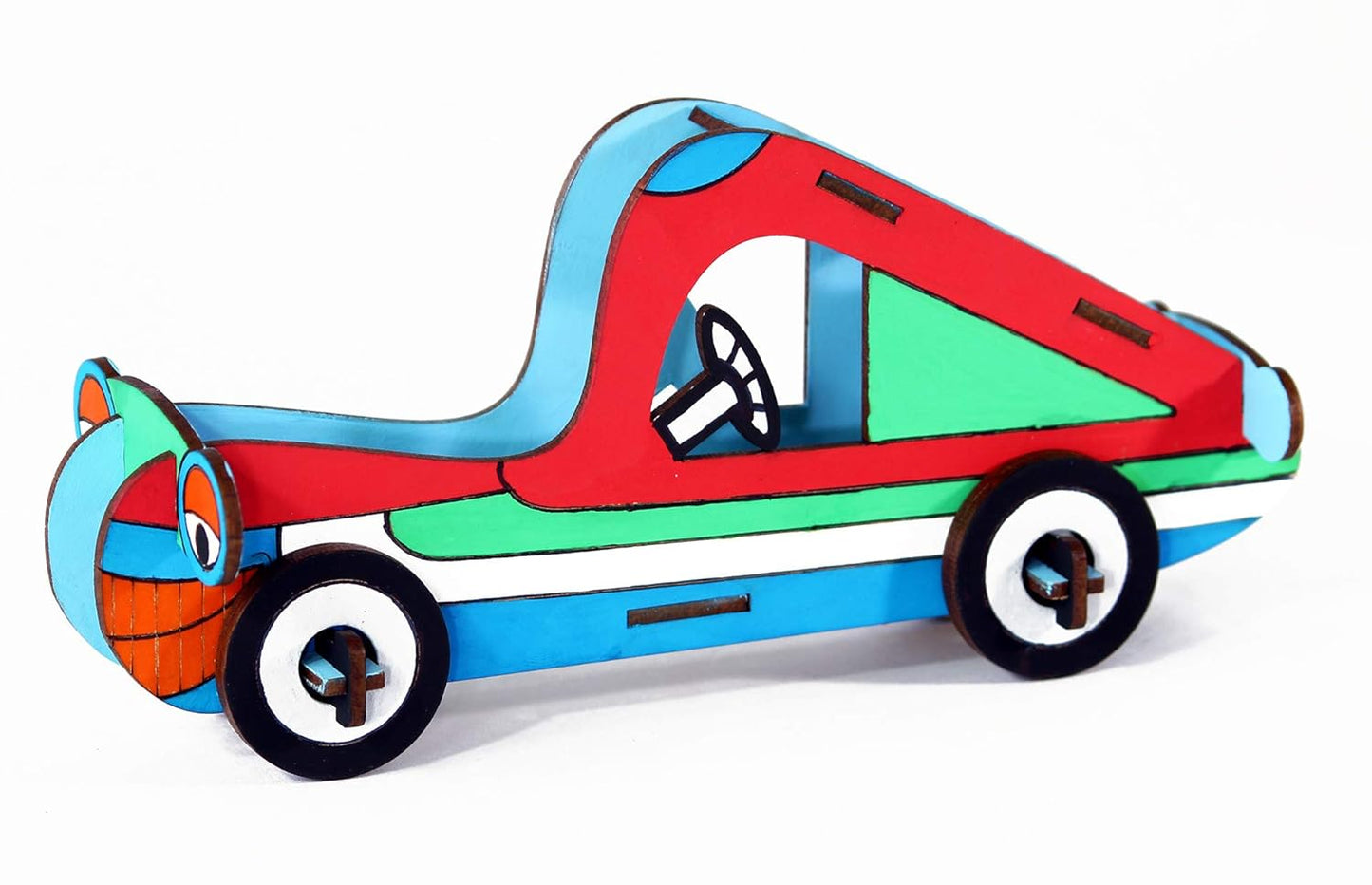Arjoos | Funvention Car - 3D Colouring Model | DIY Desk Organizer Pen Stand  | Art, Colouring and Painting Kit for Kids | Birthday Gift For Kids - ( Ages - 4+ Years )