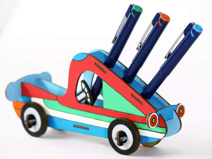 Arjoos | Funvention Car - 3D Colouring Model | DIY Desk Organizer Pen Stand  | Art, Colouring and Painting Kit for Kids | Birthday Gift For Kids - ( Ages - 4+ Years )
