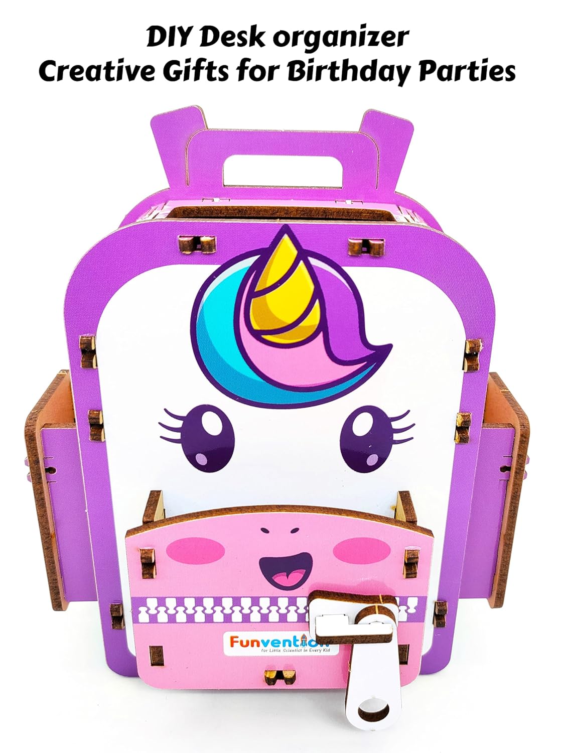 Arjoos | Funvention Unicorn DIY Pen Stand  |  School Bag Pen Stand | 3D Puzzle Art and Craft | Birthday Gift For Kids - ( Ages - 4+ Years )