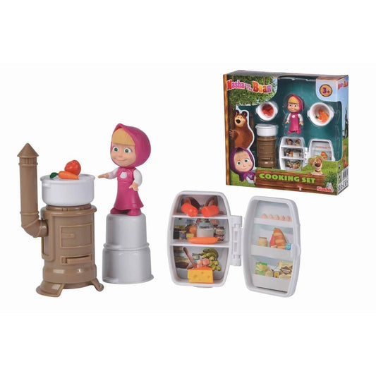 Arjoos | Masha & the Bear - Masha And The Bear Mini Cooking Set | Masha Doll With Cooking Set 2 Inch Masha Doll And Its Cooking Accessories | Birthday Gift For Kids - ( Ages - 3+ )