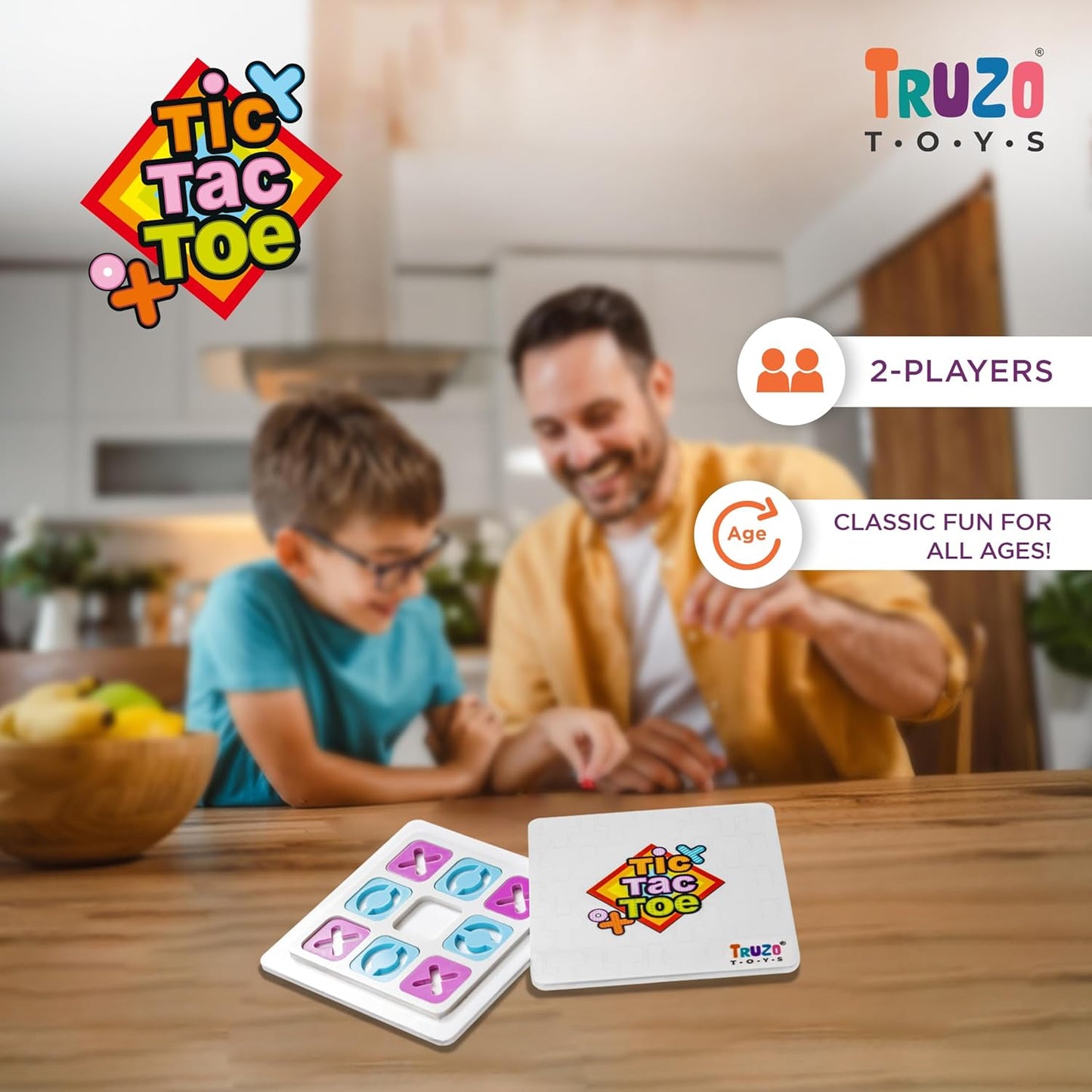 Arjoos | Tic Tac Toe Game for Kids | Take N Play - Anywhere Tic-Tac-Toe - Easy to Use, Hard to Lose - Fun on The Go! - for kids | Birthday gift for Kids - Ages - 3+ .