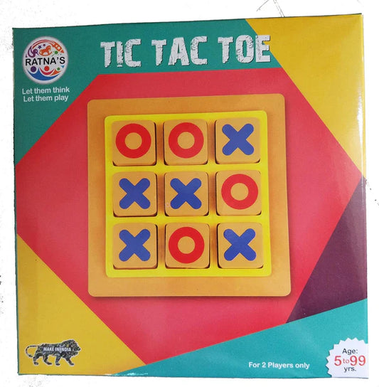 Arjoos | Classic Tic Tac Toe Toy Game Zero and Cross Game (Tic Tac Toe Game) for Adult, Kids Game  | Birthday Gifts for Kids - Pack of 1