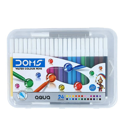 Arjoos | DOMS Aqua 24 Shades Watercolour Sketch Pen Set | Stationery Kit For Kids | Birthday Gifts for Kids - Pack of 1 - ( Ages - 3+ )