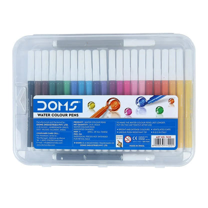 Arjoos | DOMS Aqua 24 Shades Watercolour Sketch Pen Set | Stationery Kit For Kids | Birthday Gifts for Kids - Pack of 1 - ( Ages - 3+ )
