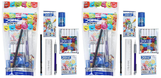Arjoos | Doms Stationery Wow Kit | Premium Stationery Set for School, Office, & Crafting | Birthday Gifts for Kids - Pack of 1  -  ( Ages - 3+ )