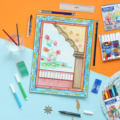 Arjoos | Doms Stationery Wow Kit | Premium Stationery Set for School, Office, & Crafting | Birthday Gifts for Kids - Pack of 1  -  ( Ages - 3+ )