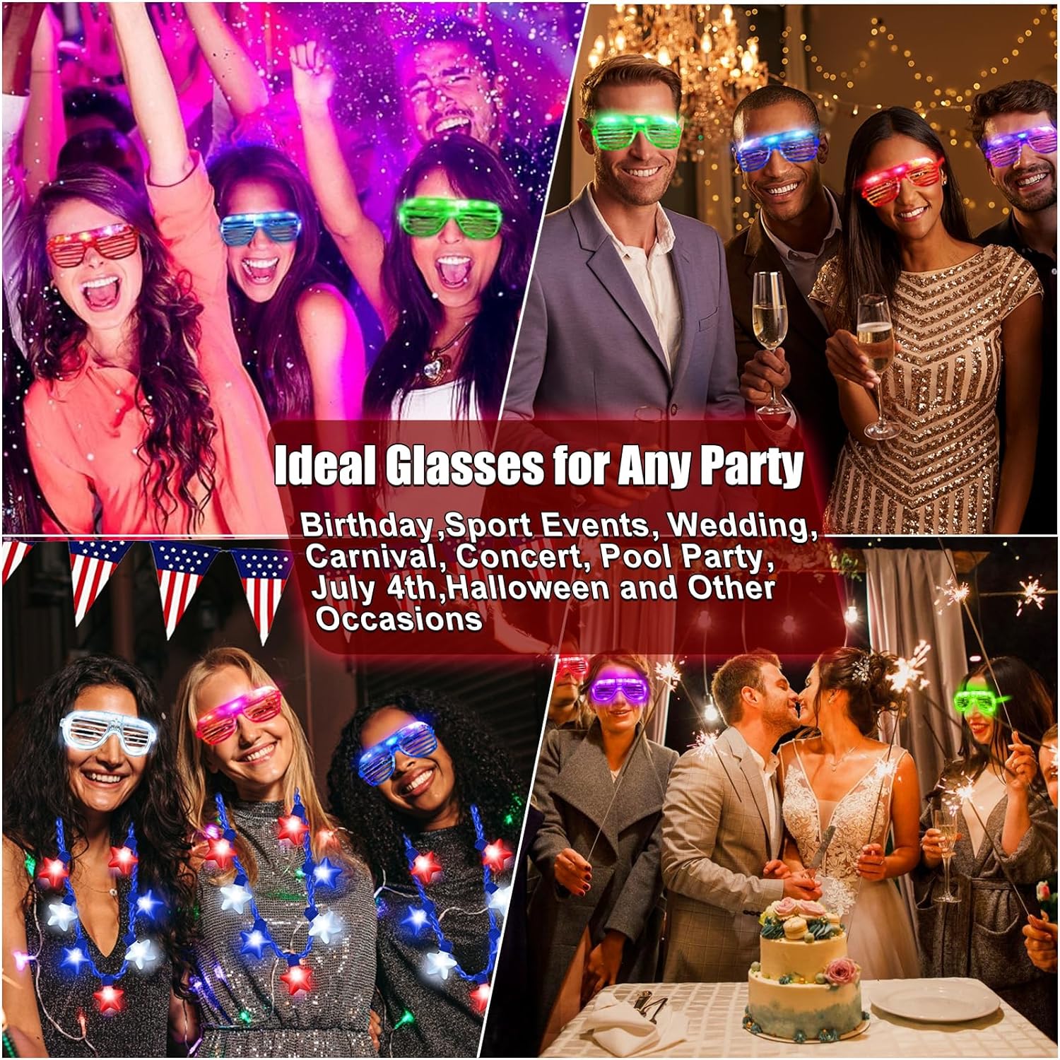 Arjoos | LED Glasses Goggles Shades for Kids and Adults