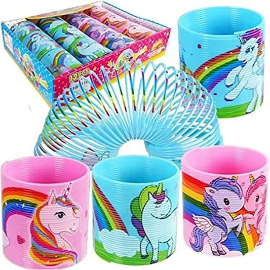 Arjoos 1 Pcs of Unicorn Theme Spring Toy for Return Gifts