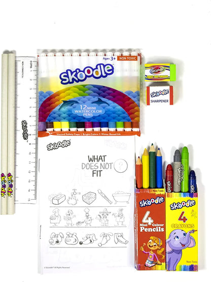 Arjoos | SKOODLE Colour Fun Stationery Kit ,- Multicolor | Birthday Gifts for Kids - Pack of 1 - ( Ages - 3+ )