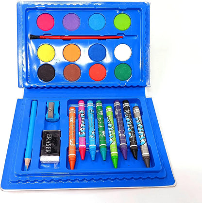 Arjoos | SKOODLE Pirate 24 Piece Art Set For kids, with a Plastic Carry Case | Birthday Gifts for Kids - Pack of 1 - ( Ages - 3+ )