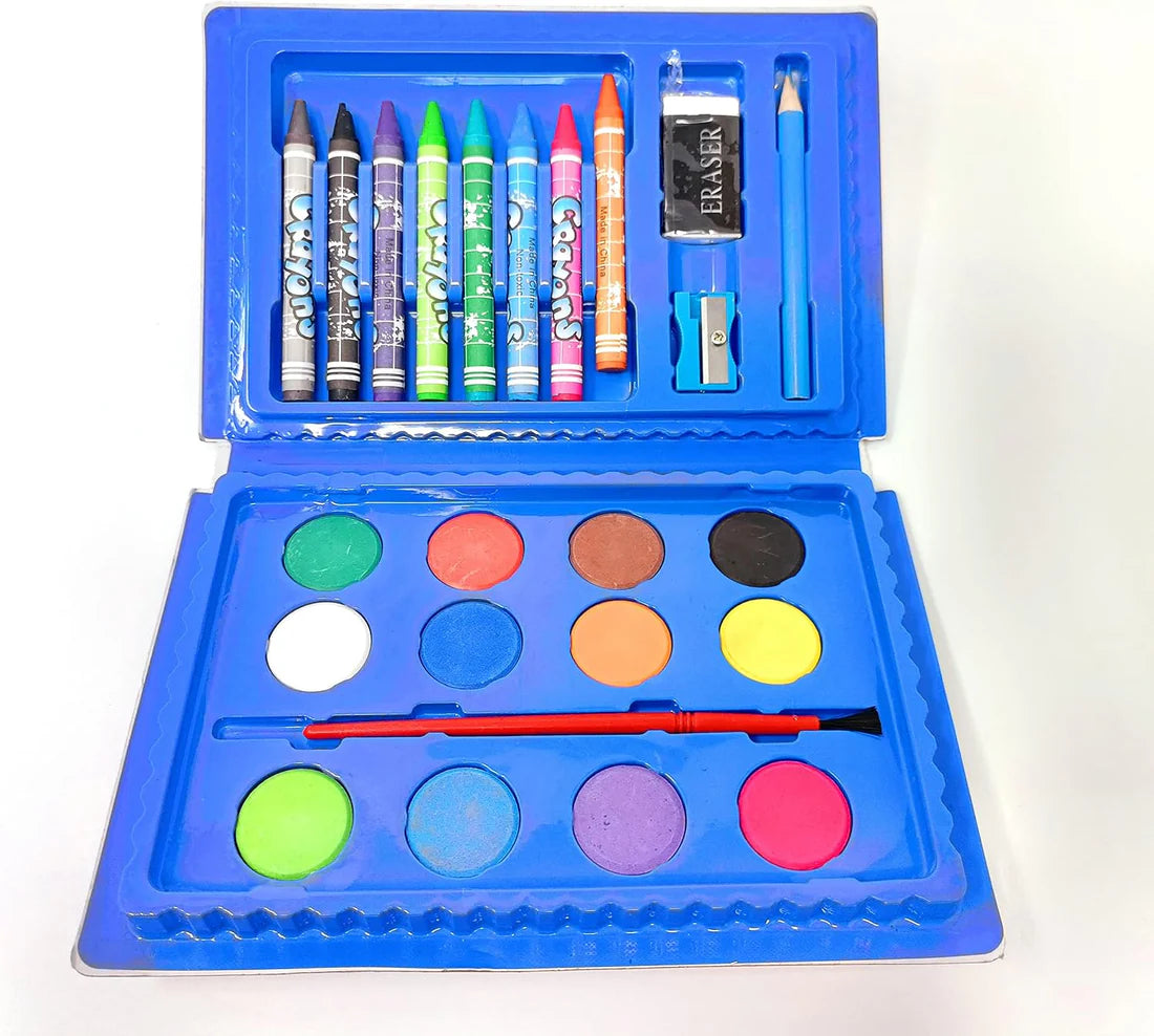 Arjoos | SKOODLE Pirate 24 Piece Art Set For kids, with a Plastic Carry Case | Birthday Gifts for Kids - Pack of 1 - ( Ages - 3+ )