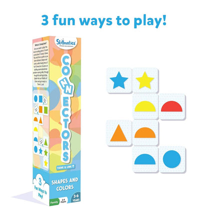 Arjoos | Skillmatics Connectors Shapes and Colors | Paper card game | Fun Learning Game of Connections | Strategy & Matching | Ages 3 to 6 .