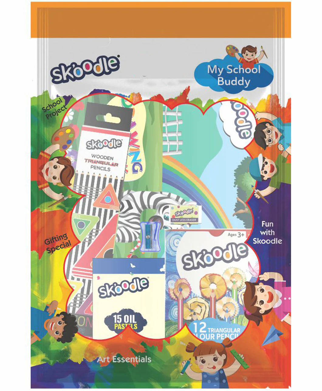 Arjoos | Skoodle My School Buddy Art Kit | Birthday Gifts for Kids - Pack of 1 - ( Ages - 3+ )