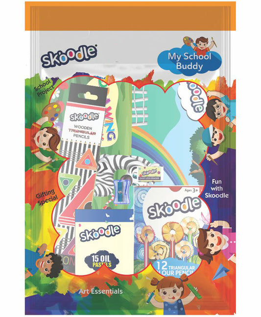 Arjoos | Skoodle My School Buddy Art Kit | Birthday Gifts for Kids - Pack of 1 - ( Ages - 3+ )