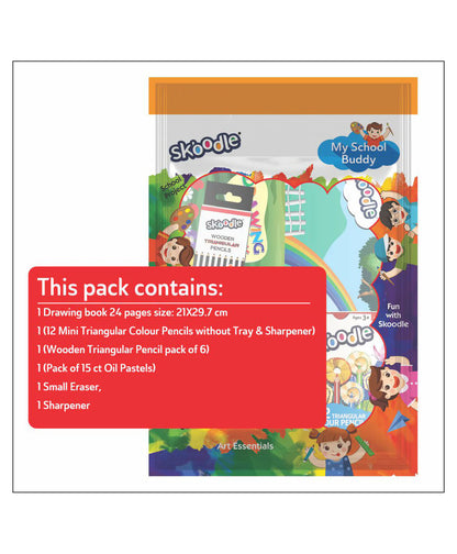 Arjoos | Skoodle My School Buddy Art Kit | Birthday Gifts for Kids - Pack of 1 - ( Ages - 3+ )