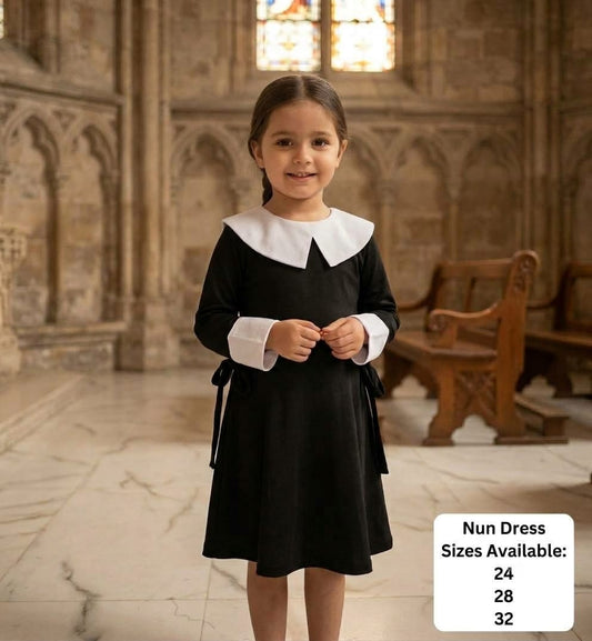Arjoos| Halloween Wednesday Costume Girls Black Dress