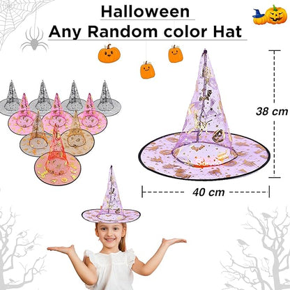 Arjoos | Witch Hat for Halloween Parties cloth hat -random color 1pc