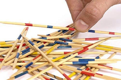 Arjoos , Mikado | Wooden 31 Pick-Up Sticks Fun Family Indoor Board Game for Adults and Kids 5+ Years (Pack of 1).