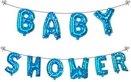 Arjoos | Baby Shower- Boy Theme Foil Balloon Banner Combo - Set Of 10Pcs, Blue