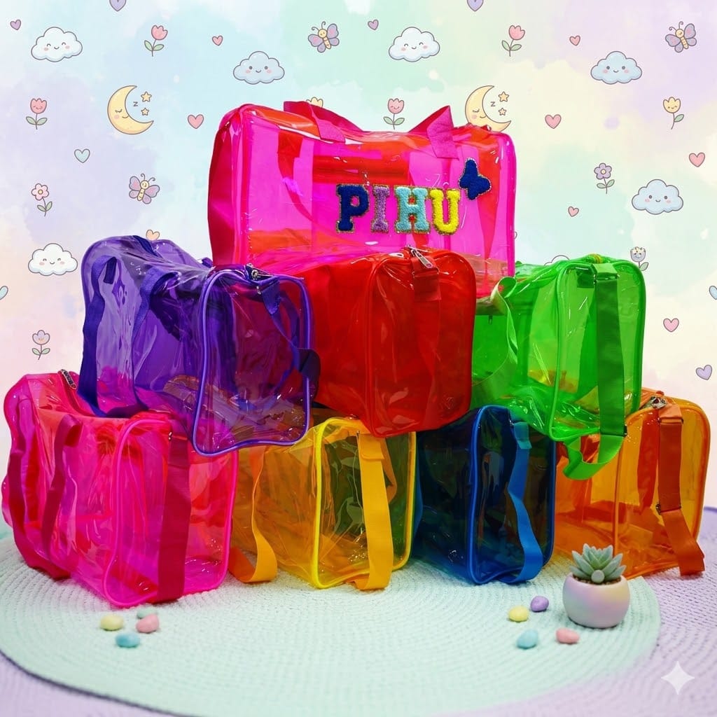 Arjoos |Neon Jelly Duffle/Gym Bag for kids