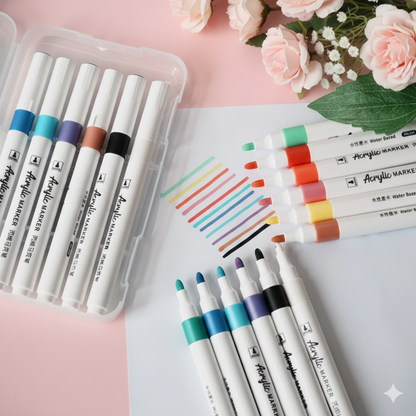 Arjoos 12 Pc Cute Markers Art set for kids