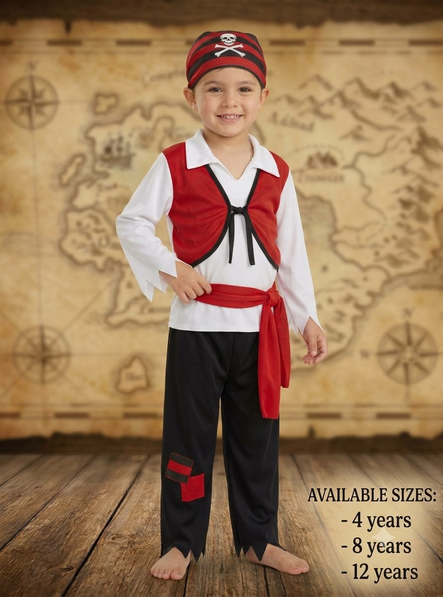 Arjoos|Kids Boys Halloween Little Pirate Fancy Dress Book