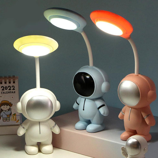 Arjoos | Youth Enterprises Pack of 1 Space Astronaut Theme Led Lamp Study Light Night Desk Light USB Charging 360 Degree Hose for Boys & Girl Table Lamp(Plastic, Multi)