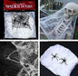 Arjoos |Halloween Stretchy Spider Web Color Cobweb Decoration with SpidersHalloween Party Supplies | Pack of 1